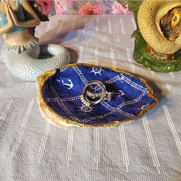 DECOUPAGE ANCHORS & STEERING WHEEL OYSTER SHELL - Picture 3 of 7